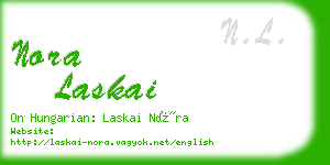 nora laskai business card